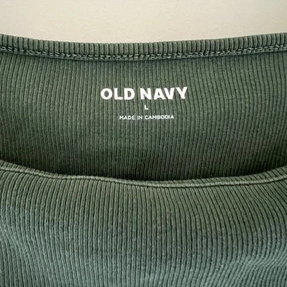 Bundle of 3 Old Navy cropped square neck tank tops green & pink women’s large - Picture 5 of 7